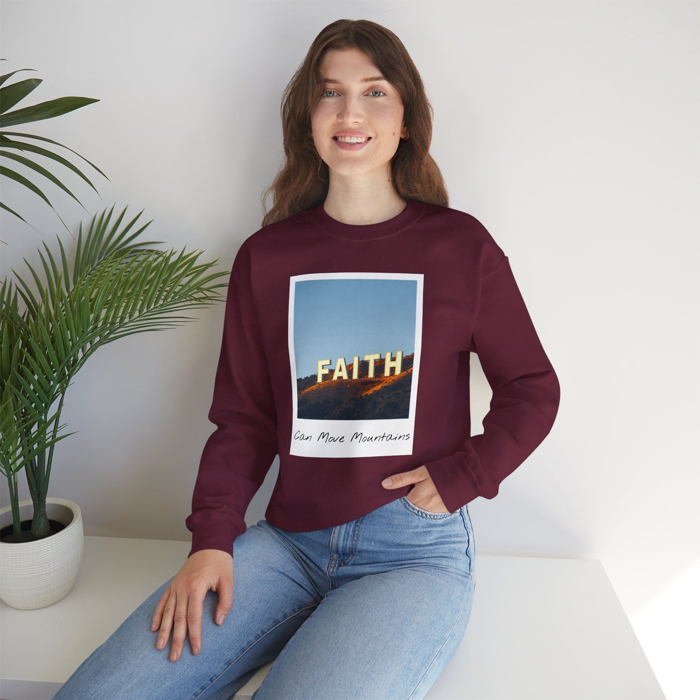Faith Can Move Mountains Polaroid Sweatshirt