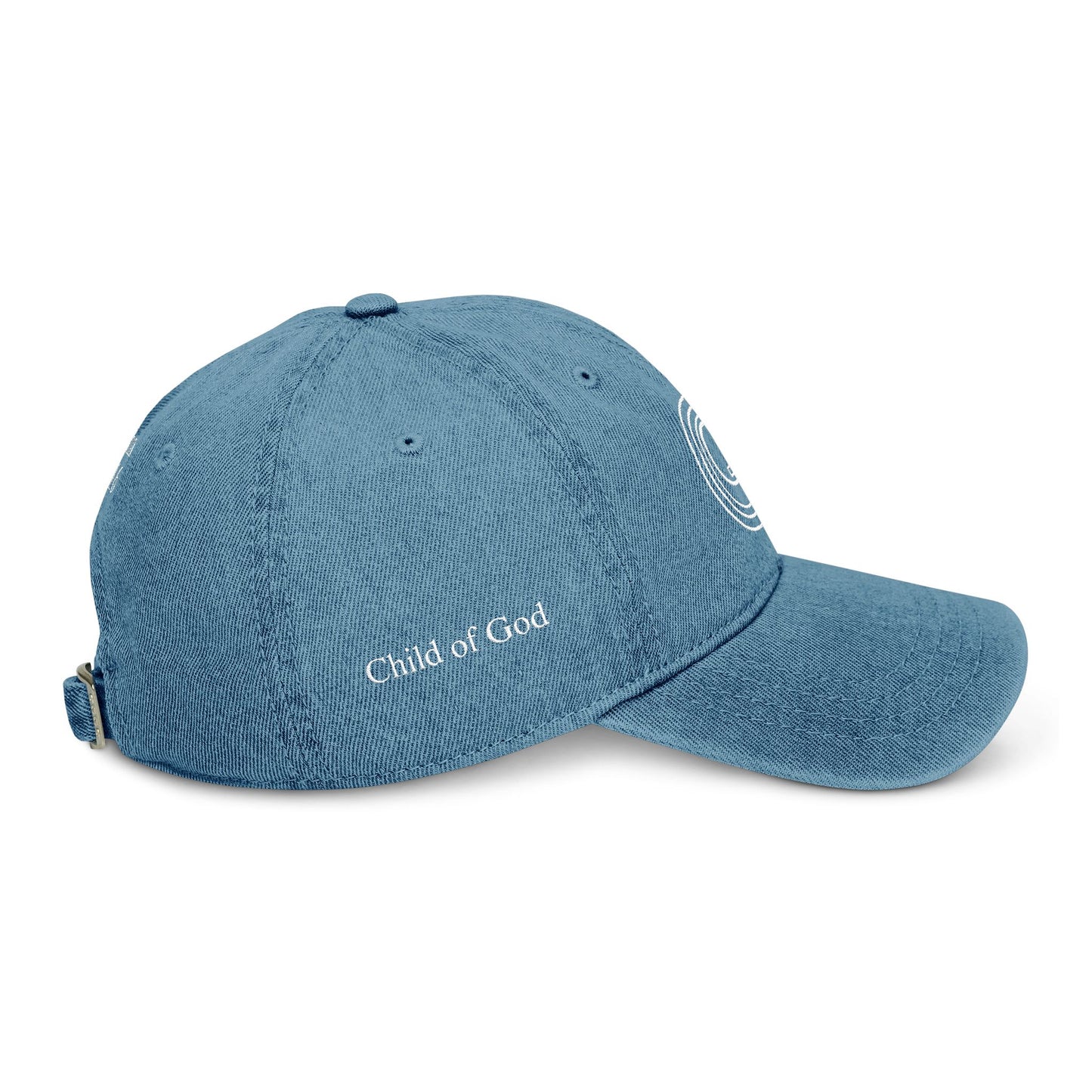 Embroidered Denim 'Child of God Logo' Hat