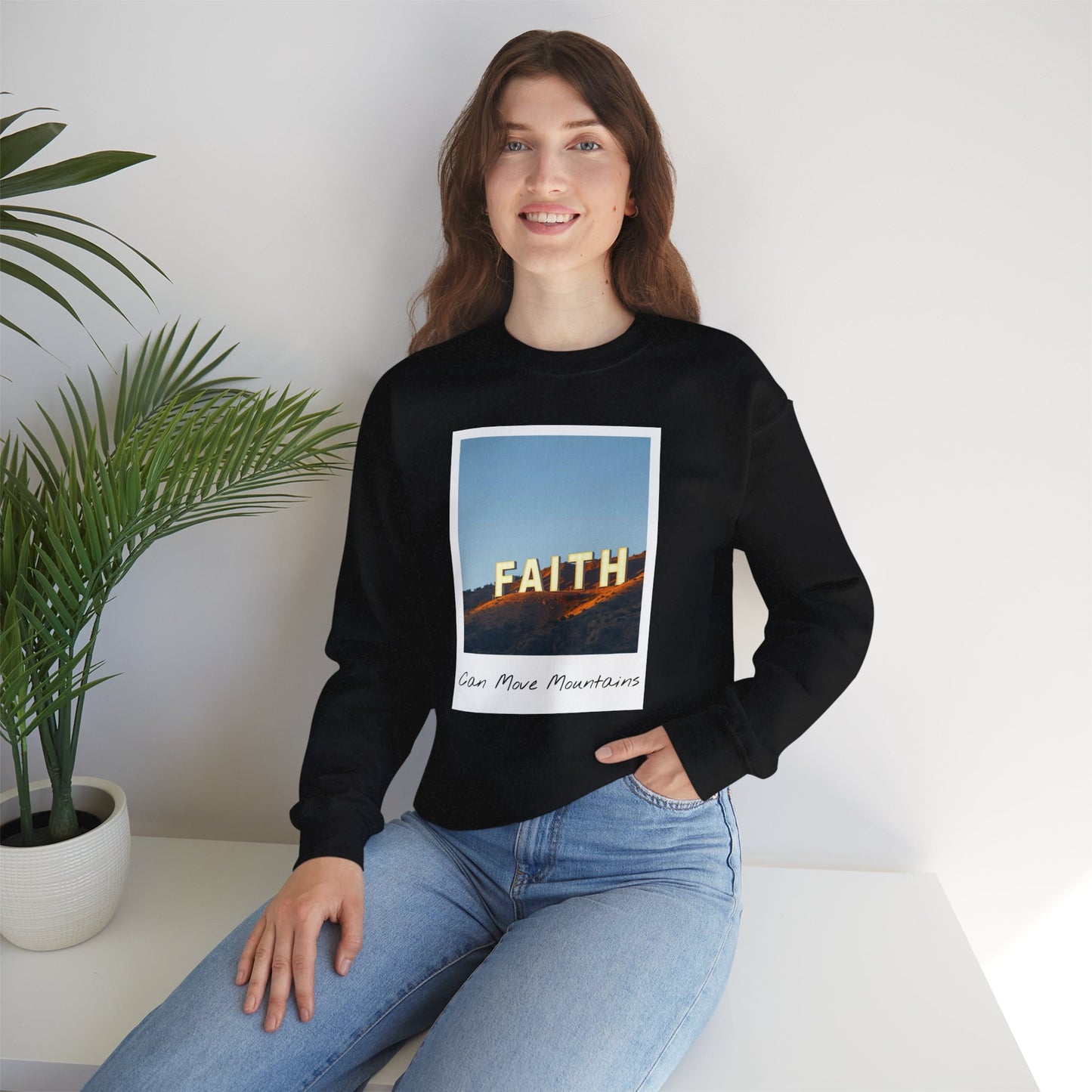 Faith Can Move Mountains Polaroid Sweatshirt