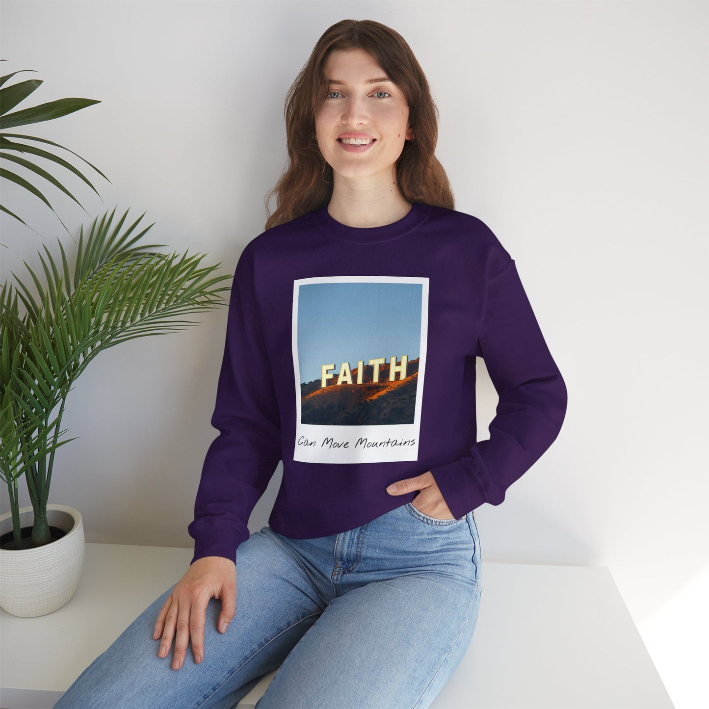 Faith Can Move Mountains Polaroid Sweatshirt