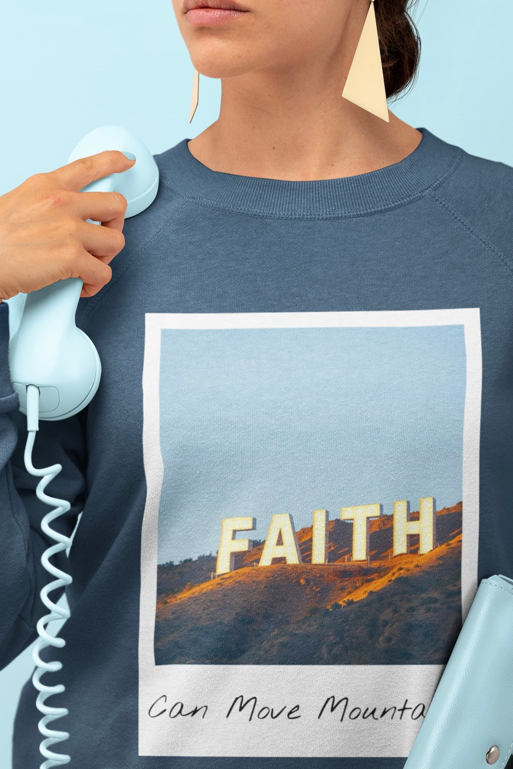 Faith Can Move Mountains Polaroid Sweatshirt