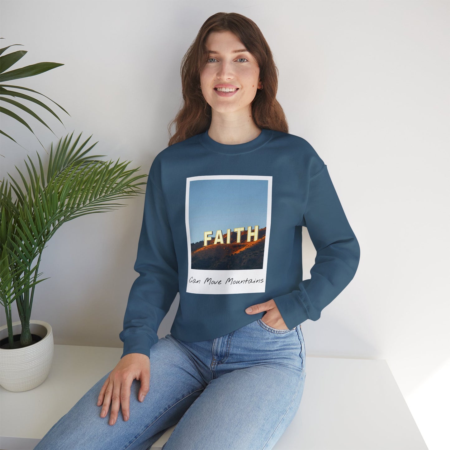 Faith Can Move Mountains Polaroid Sweatshirt